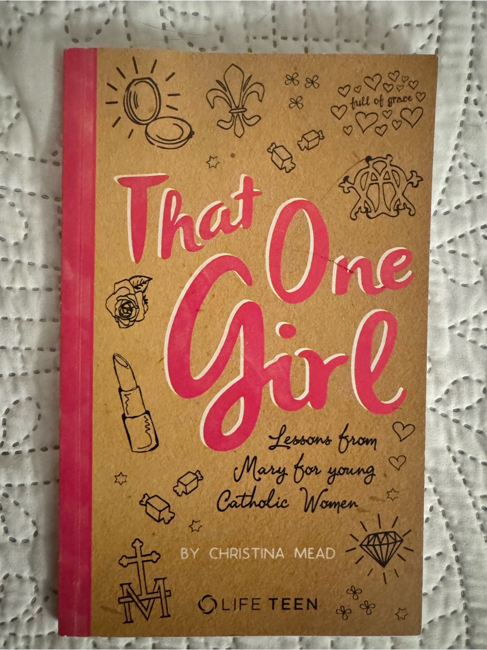 That One Girl paperback book - pink & kraft cover